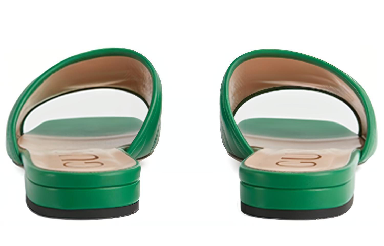 Shop (W) Gucci GG Sandal 'Hijau Fashion' 627827-BKO60-3727