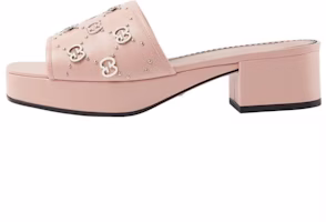 GUCCI古馳 皮革 GG 滑入式 時尚涼鞋 4cm 女款 淺粉色 Buy GUCCI古馳 皮革 GG 滑入式 時尚涼鞋 4cm 女款 淺粉色