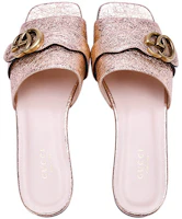 Shop GUCCI 古馳 雙G平底涼拖 女款 銀