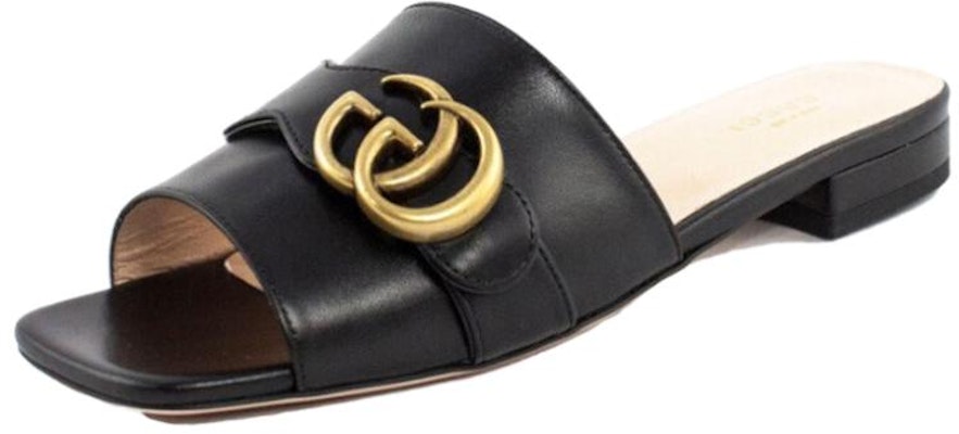 (Women) Gucci GG Slide Sandal Black Leather 626742-C9D00-1000 Shop (Women) Gucci GG Slide Sandal Black Leather 626742-C9D00-1000