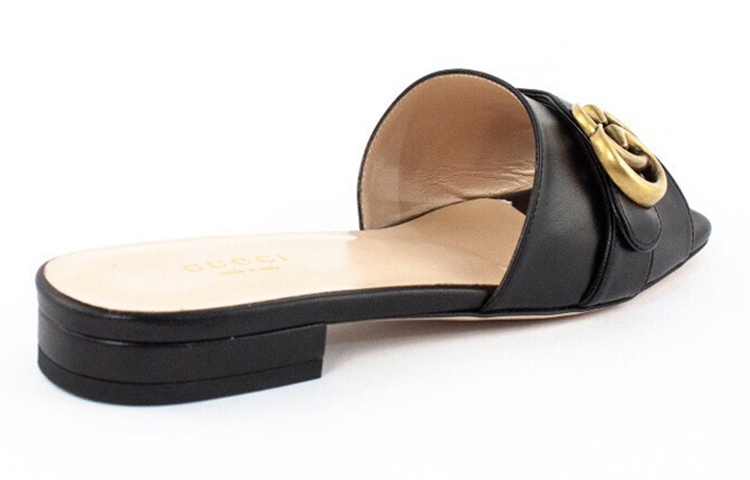 Purchase (Women) Gucci GG Slide Sandal Black Leather 626742-C9D00-1000