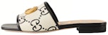 (W) Sandal Gucci GG Slide Kulit 'Hitam Putih' 677584-UM920-1193