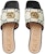 (W) Sandal Gucci GG Slide Kulit 'Hitam Putih' 677584-UM920-1193