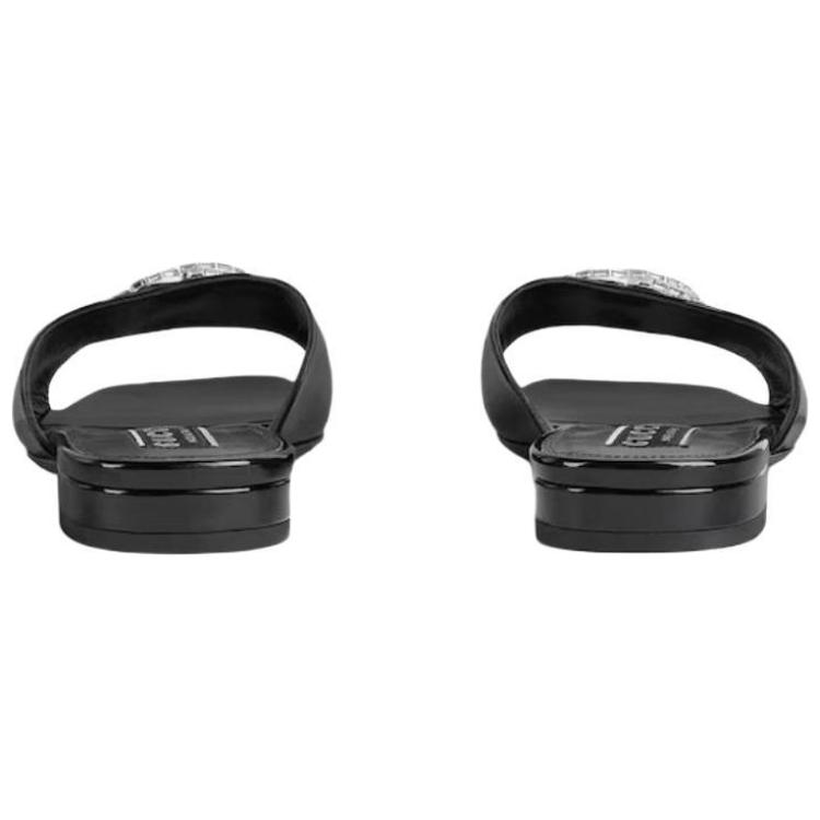 (W) Gucci GG Slides 'Black Patent Leather' 圖 4
