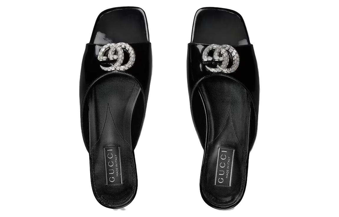 (W) Gucci GG Slides 'Black Patent Leather' 圖 5