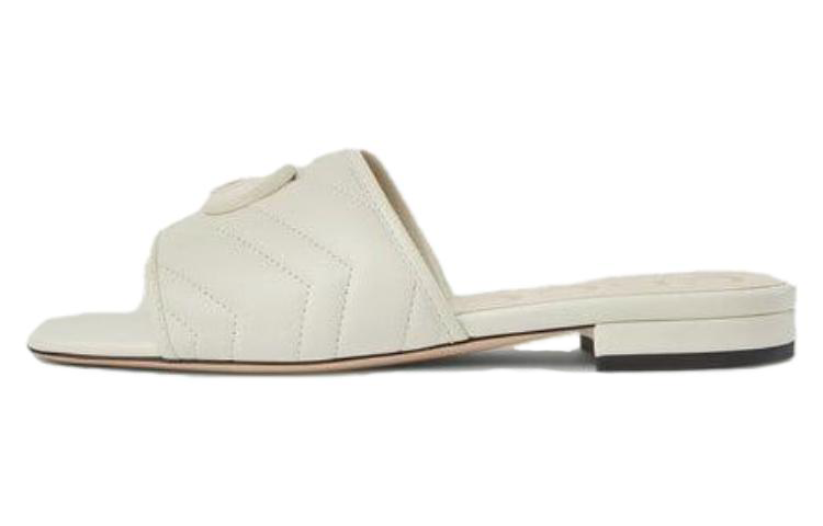 Buy GUCCI古馳 露趾一字套穿 時尚涼拖 女款 米白色