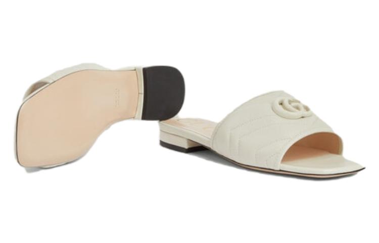 Purchase GUCCI古馳 露趾一字套穿 時尚涼拖 女款 米白色