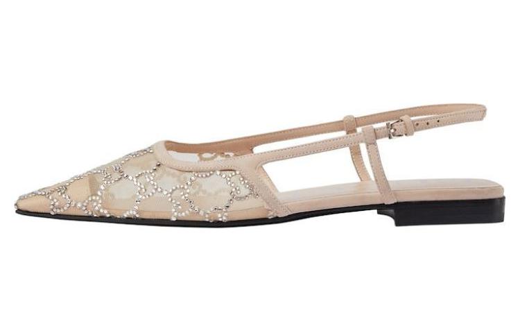 (W) Gucci GG Slingback Ballet Flat 'Rose Beige'
