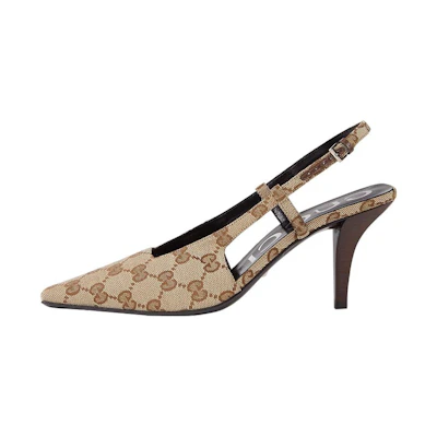 (W) Gucci GG slingback pump 'Beige'