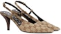 (W) Gucci GG SLINGBACK PUMP 'Beige' Beige Keseluruhan 女鞋 675420-KY980-9763
