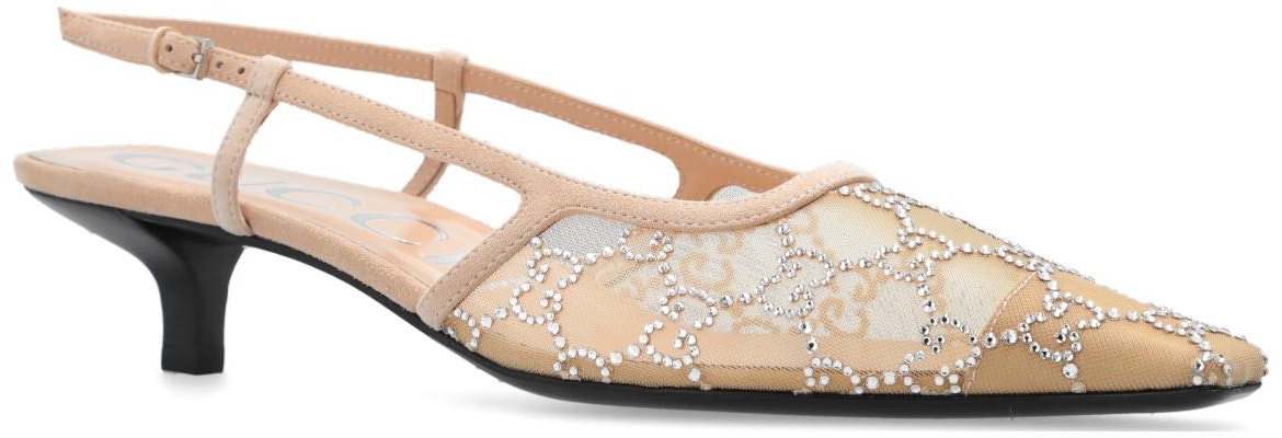(Women) Gucci GG slingback pump 'Rose Beige mesh GG crystals' 674668-F13A0-9960 Lookbook (Women) Gucci GG slingback pump 'Rose Beige mesh GG crystals' 674668-F13A0-9960