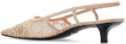(W) Gucci GG Slingback Pump 'Rose Beige Mesh GG Kristal' 674668-F13A0-9960