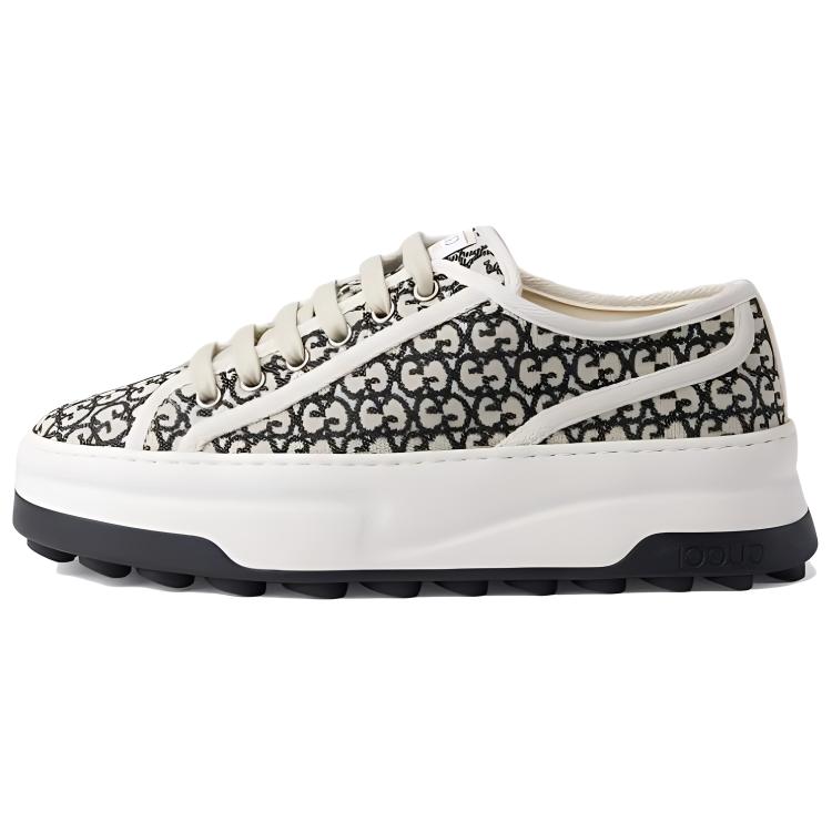 (Women) Gucci GG Sneaker 'Ivory Black' 746766-FAC1Y-8445