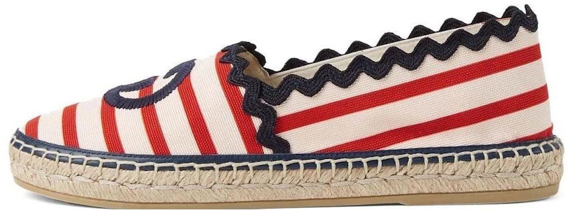 (W) 구찌 GG 스트라이프 캔버스 에스파드리유 (화이트) 694434-UGF20-9860 Buy (W) 구찌 GG 스트라이프 캔버스 에스파드리유 (화이트) 694434-UGF20-9860