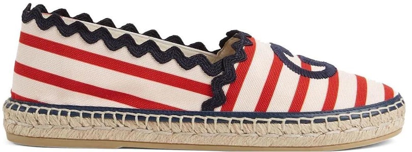 (W) 구찌 GG 스트라이프 캔버스 에스파드리유 (화이트) 694434-UGF20-9860 Order (W) 구찌 GG 스트라이프 캔버스 에스파드리유 (화이트) 694434-UGF20-9860