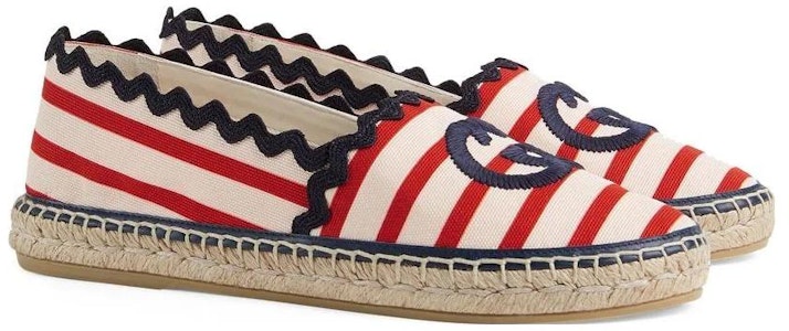 (W) 구찌 GG 스트라이프 캔버스 에스파드리유 (화이트) 694434-UGF20-9860 Lookbook (W) 구찌 GG 스트라이프 캔버스 에스파드리유 (화이트) 694434-UGF20-9860