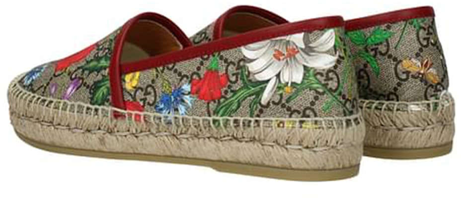 (Women) Gucci GG Supreme Espadrilles 'Floral' 611443-HT530-8489 Lookbook (Women) Gucci GG Supreme Espadrilles 'Floral' 611443-HT530-8489