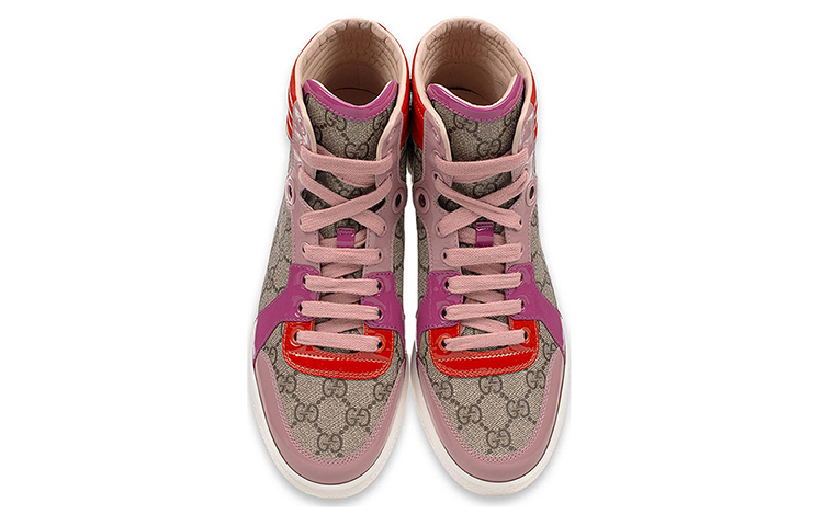 Order (W) Gucci GG Supreme High Top 'Beige Carmine Rose Rosette Baharu' 404937-KLQW0-9861