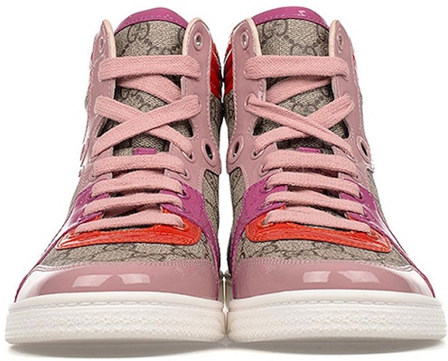 (W) Gucci GG Supreme Tinggi Atas 'Beige Carmine Rose Rosette Baru' 404937-KLQW0-9861 Lookbook (W) Gucci GG Supreme Tinggi Atas 'Beige Carmine Rose Rosette Baru' 404937-KLQW0-9861