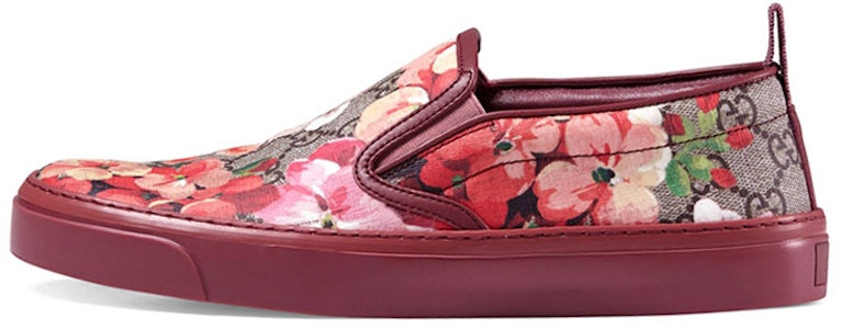 (W) Gucci GG Supreme Monogram Blooms Slip On 'Dry Rose' Merah Muda 408511-KU2E0-8971 Buy (W) Gucci GG Supreme Monogram Blooms Slip On 'Dry Rose' Merah Muda 408511-KU2E0-8971