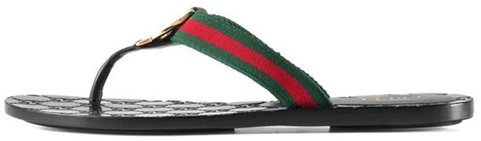 (Women) Gucci Gg Thong Web Sandal 'Black' 270374-H9020-8476 (Women) Gucci Gg Thong Web Sandal 'Black' 270374-H9020-8476
