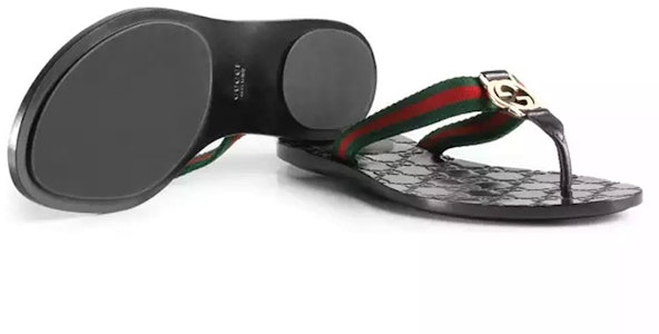 (W) Sandalia Gucci GG Thong Web 'Negra' 270374-H9020-8476 Shop (W) Sandalia Gucci GG Thong Web 'Negra' 270374-H9020-8476