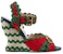 (Women) Gucci GG Wavy Colorblock Wedges Red Green 699270-D8EV0-6460