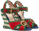 Lookbook (W) Gucci GG Tacones Plataforma Multicolor Rojo Verde 699270-D8EV0-6460