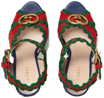 Shop (W) Gucci GG Tacones Plataforma Multicolor Rojo Verde 699270-D8EV0-6460