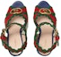Shop (Women) Gucci GG Wavy Colorblock Wedges Red Green 699270-D8EV0-6460