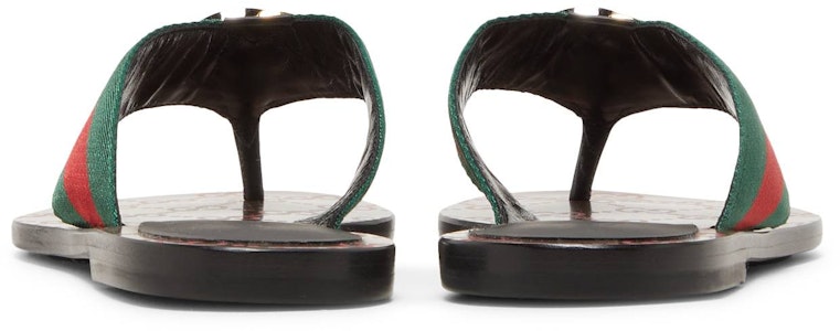 GUCCI 古馳 GG 織帶夾趾簡約休閒涼鞋 女款 綠紅 Details for GUCCI 古馳 GG 織帶夾趾簡約休閒涼鞋 女款 綠紅
