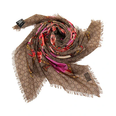 (Women) Gucci GG Wool Shawl for Women in Brown 508797-3G200-5879