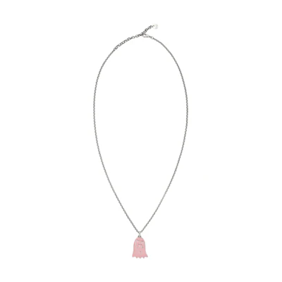 (Women) GUCCI Ghost Charm Silver Necklace for Women 925 Silver Luxury Style 459364-J8410-8161
