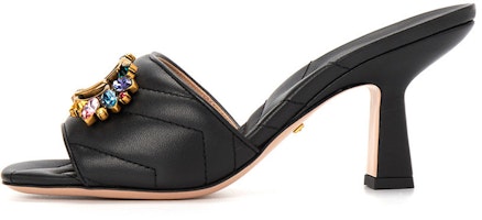 (Women) Gucci Goat Leather Stiletto Sandals 'Black Fashion' 695204-BKO60-1000 (Women) Gucci Goat Leather Stiletto Sandals 'Black Fashion' 695204-BKO60-1000