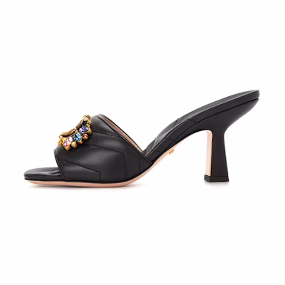 (W) Gucci Goat Leather Stiletto Sandals 'Black Fashion'