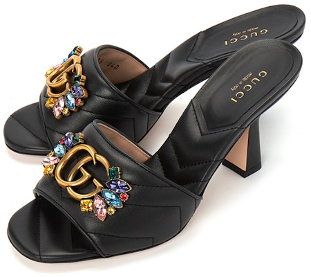 (Women) Gucci Goat Leather Stiletto Sandals 'Black Fashion' 695204-BKO60-1000 Order (Women) Gucci Goat Leather Stiletto Sandals 'Black Fashion' 695204-BKO60-1000