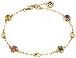 (Women) GUCCI Gold 18K Bracelet with Tourmaline, Amethyst, Emerald for Women. YBA662430001 (Women) GUCCI Gold 18K Bracelet with Tourmaline, Amethyst, Emerald for Women. YBA662430001