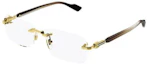 Order (W) GUCCI Cermin Mata Optikal Rectangle Emas Acetate Wanita. GG1221O002