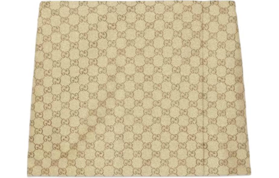 (Women) Gucci Gold Asymmetrical Side Slit Skirt 771362ZAOOO7051