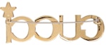Lookbook (Women) GUCCI Gold Crystal Logo Hair Clip 729107J1D508031