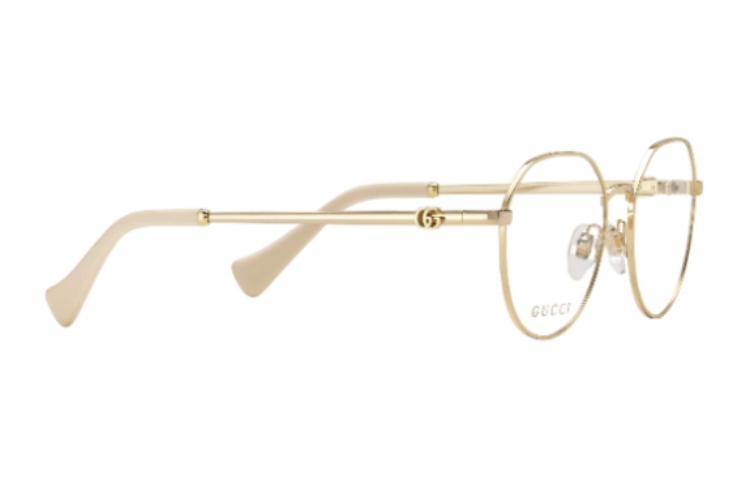 Lookbook (Women) GUCCI Gold Irregular Shaped Metal Optical Glasses Women’s Frame. 692780I33308091