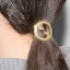 Lookbook (Women) GUCCI Gold Metal Hair Tie for Women with Hollow Design. POIZON240620894