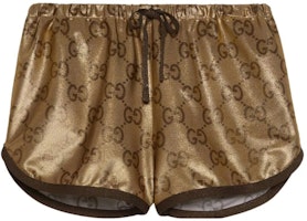 (Women) Gucci Gold Monogram Drawstring Shorts 743002-XJFE0-2486 (Women) Gucci Gold Monogram Drawstring Shorts 743002-XJFE0-2486