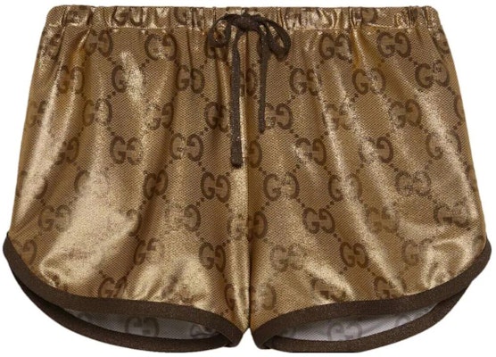 (Women) Gucci Gold Monogram Drawstring Shorts 743002-XJFE0-2486 Buy (Women) Gucci Gold Monogram Drawstring Shorts 743002-XJFE0-2486