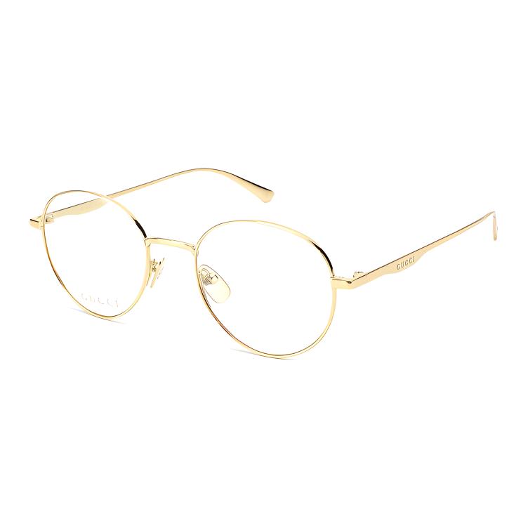 (Women) GUCCI Gold Round Optical Eyeglasses Asian Fit GG0337O-001