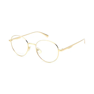 (Women) GUCCI Gold Round Optical Eyeglasses Asian Fit GG0337O-001