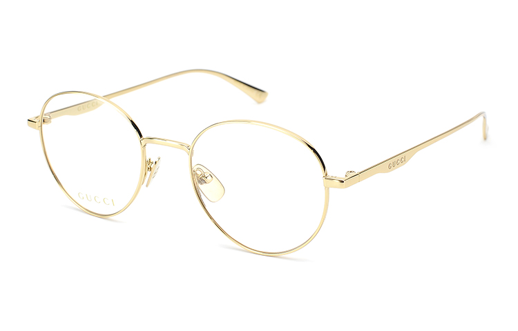 (Women) GUCCI Gold Round Optical Eyeglasses Asian Fit GG0337O-001 圖 2