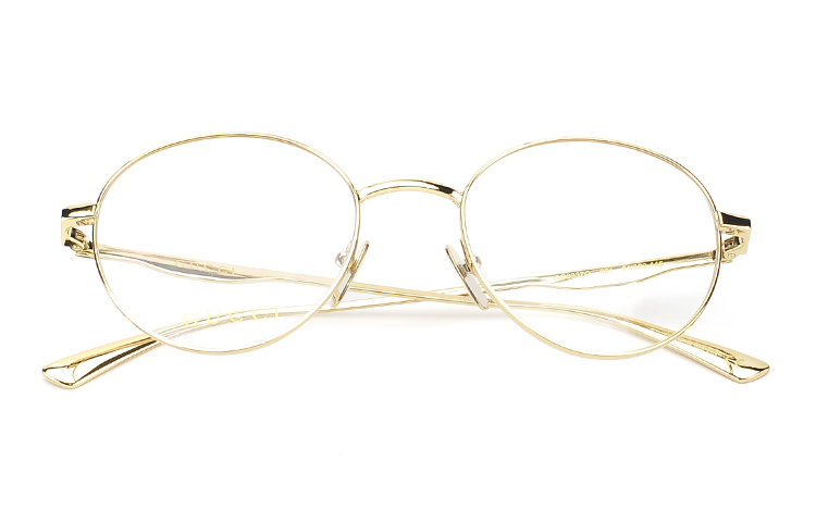 (Women) GUCCI Gold Round Optical Eyeglasses Asian Fit GG0337O-001 圖 6
