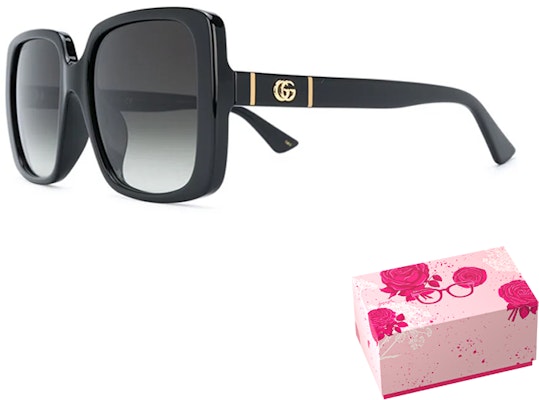 (W) GUCCI 女士渐变镜片方形太阳镜 - 黑色 GG0632SA001 Shop (W) GUCCI 女士渐变镜片方形太阳镜 - 黑色 GG0632SA001