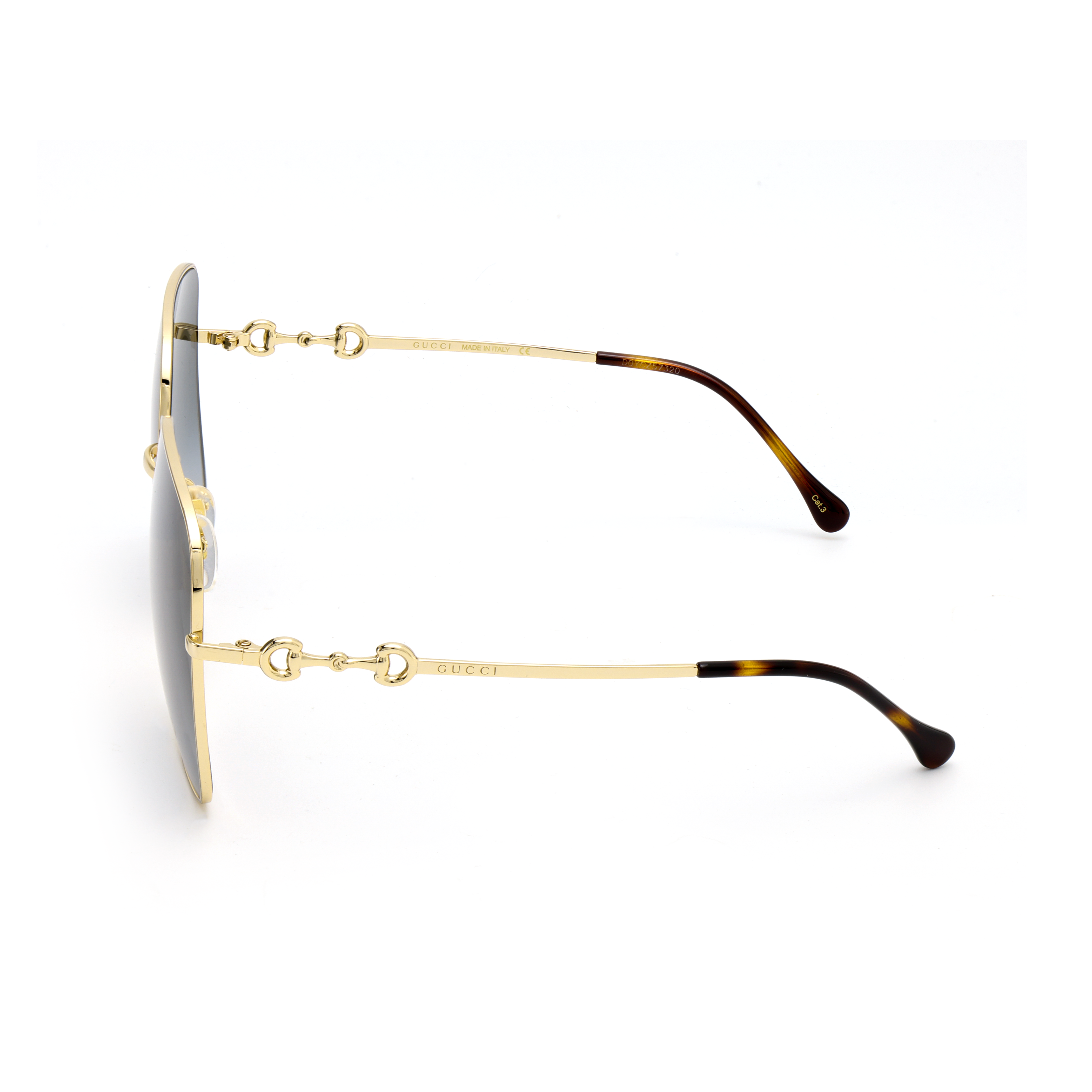 Shop (W) 구찌 그레이 직사각형 홀스빗 선글라스 (처방 옵션 포함) GG0879S-001